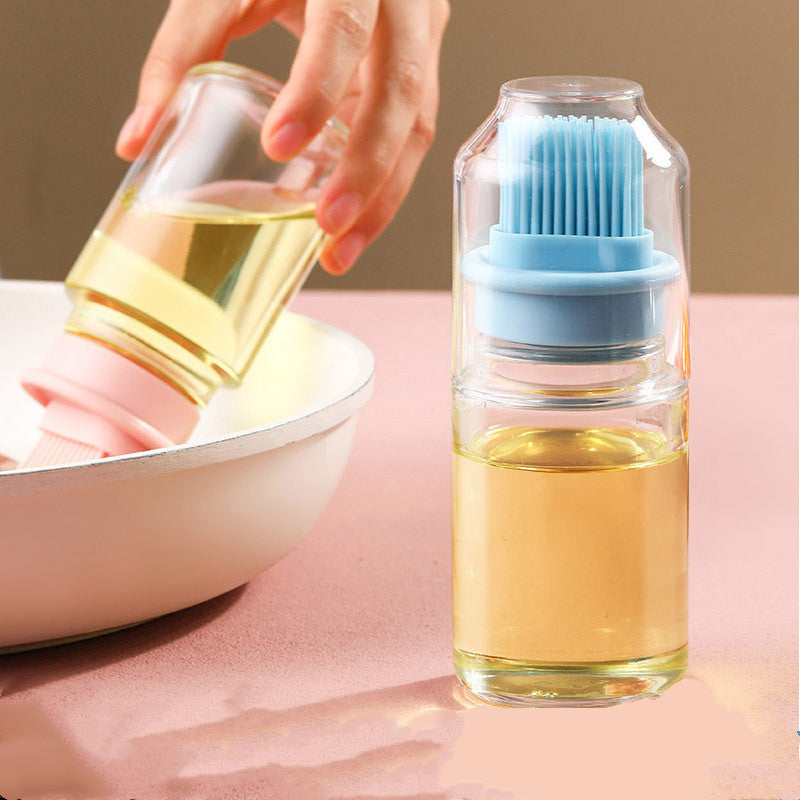 🔥 Silicone Oil Brush Bottle Set – BBQ & Kitchen Friendly, 150ml, Multi-Color