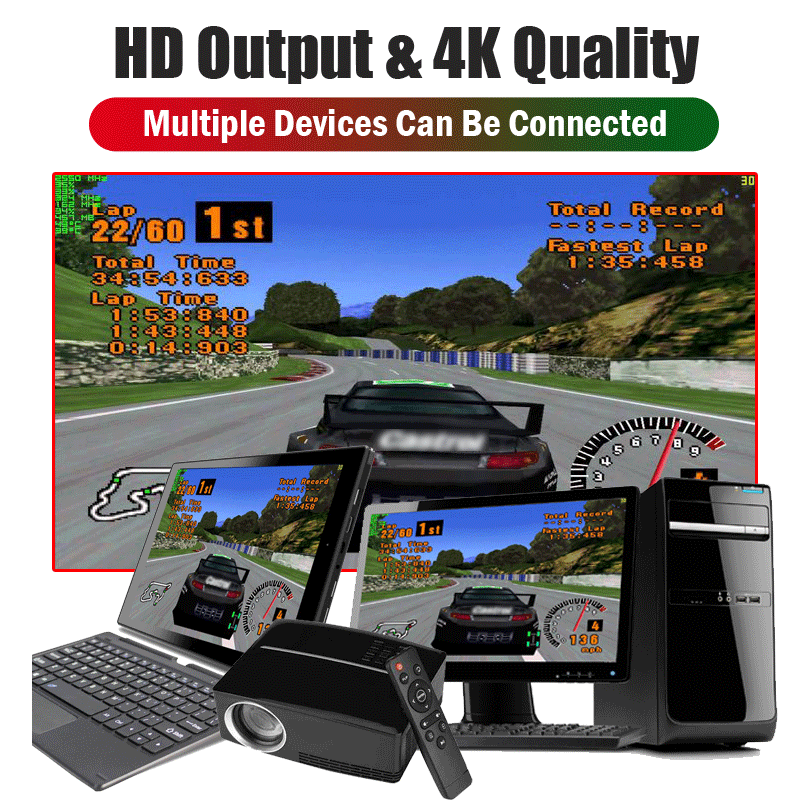 Wireless Retro Game Console with 40,000+ Games | 4K HDMI | 9 Emulators